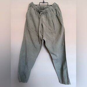 ZARA Olive Green Drawstring Pants Size X- Small